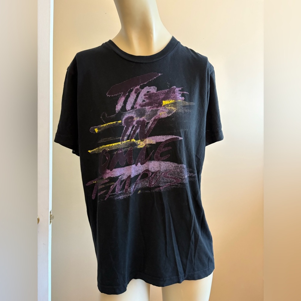 Marc Jacobs Latin Tibi In Omne Tempus For You Forever Black T-Shirt medium men